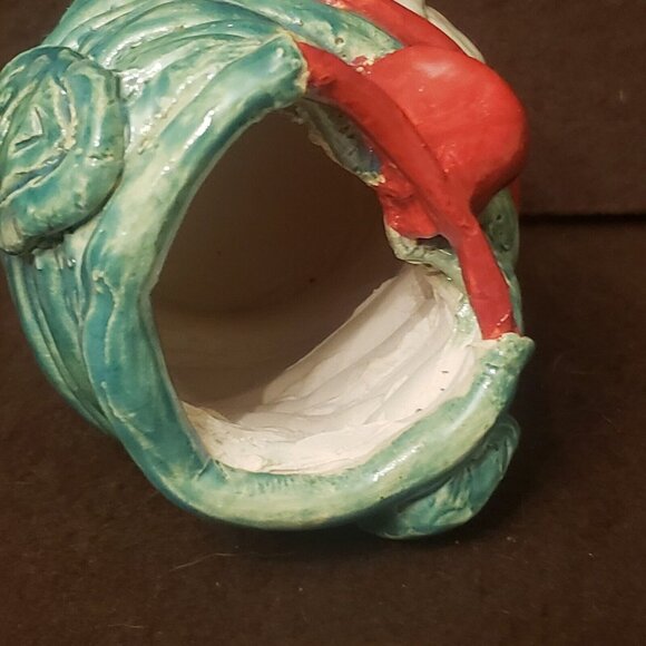 Handmade Hand Thrown Stoneware Ceramic Glazed Kitsch Golfer Figurine Buck Tooth - Picture 10 of 16